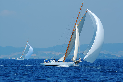 Sailboat in Mediterranean sea, Croatia