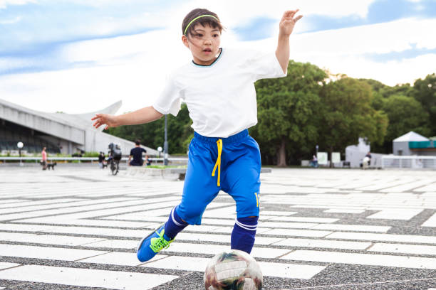 istock Japanese girl soccer player. 1404559805