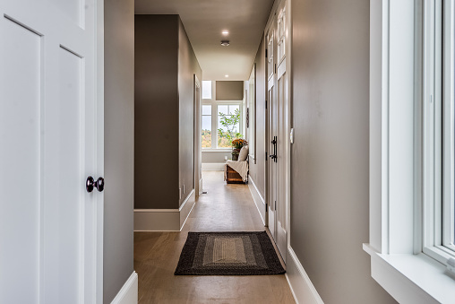 Long hallway in new home