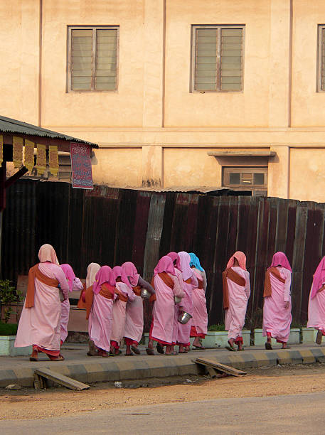 istock Burma (Myanmar) Novice & Nuns Alms Collection 140456369