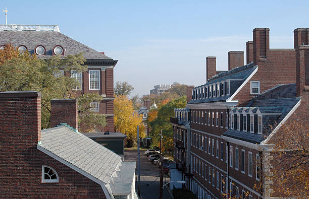 Rooftop View of Cambridge, MA stock photo