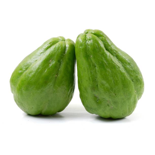 istock Fresh chayote (Sechium edulis) or labu siam, isolated on white background 1404568305