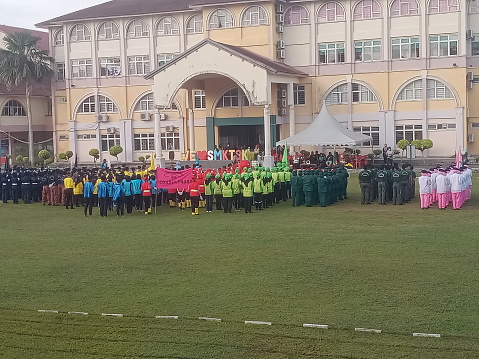 sports day event in a school of taman sri kluang, johor, in malaysia, 23 jun 2022