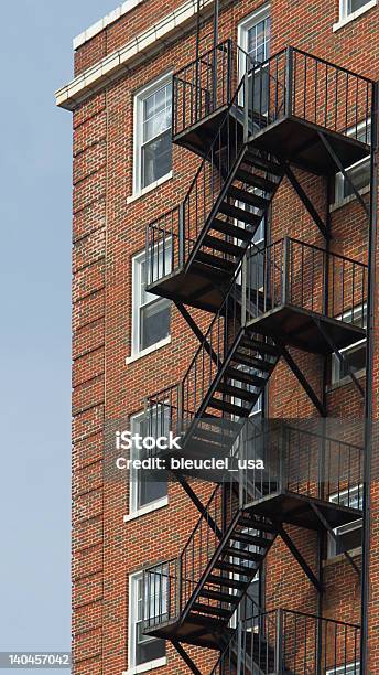 Fire Escape Stairs Stock Photo - Download Image Now - Built Structure, City, Fire Escape