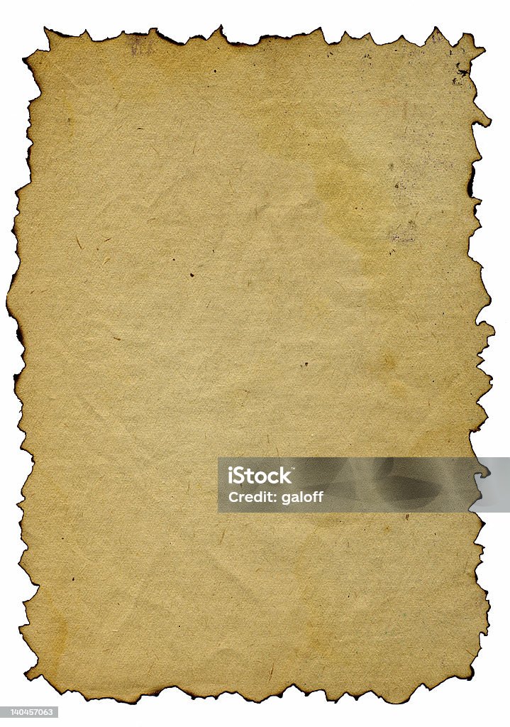 Scanner de vieux papier avec bords brûlé - Photo de Abstrait libre de droits