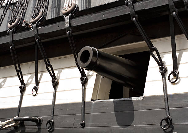 istock Cannon in Gun Port 140457244