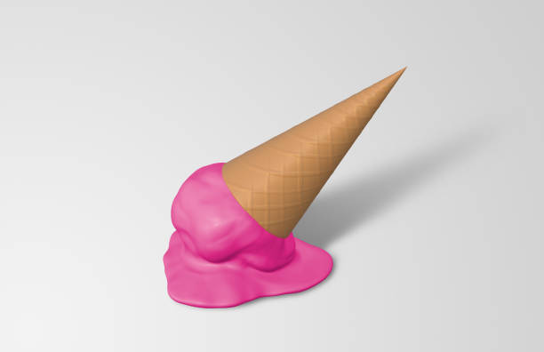 istock Ice cream cone melting and dropped onto the floor. 1404572449