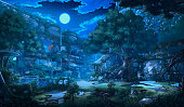 istock Fantasy Abandoned city - Night 1404574889