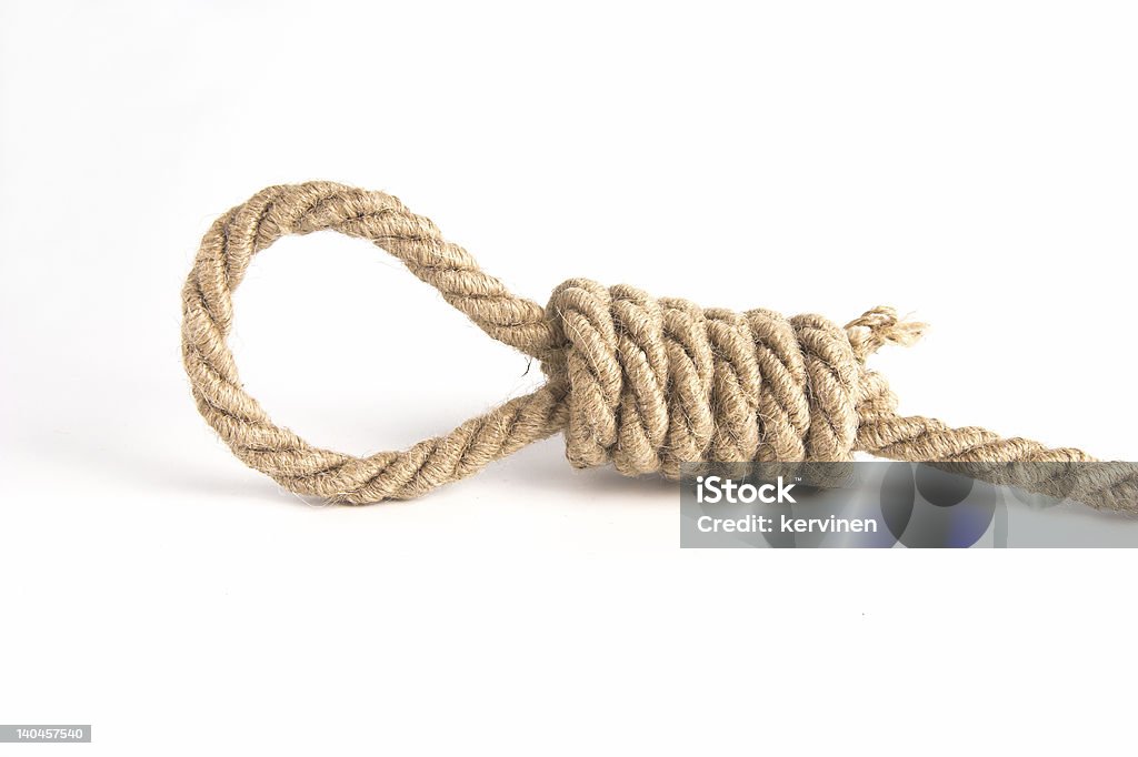 Pendurar noose - Royalty-free Branco Foto de stock