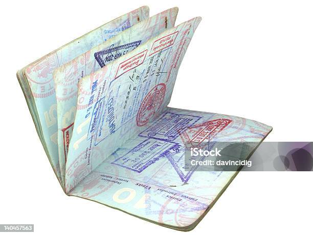 Photo libre de droit de Passport banque d'images et plus d'images libres de droit de Passeport - Passeport, Tampon encreur, Ouvert