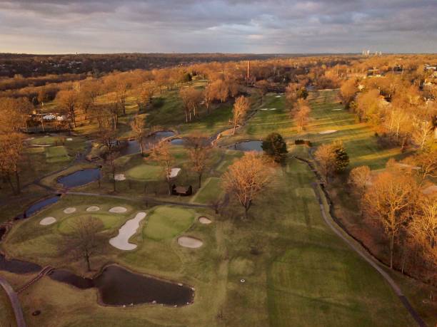 istock Aerial view of Westchester County golf course 1404576712