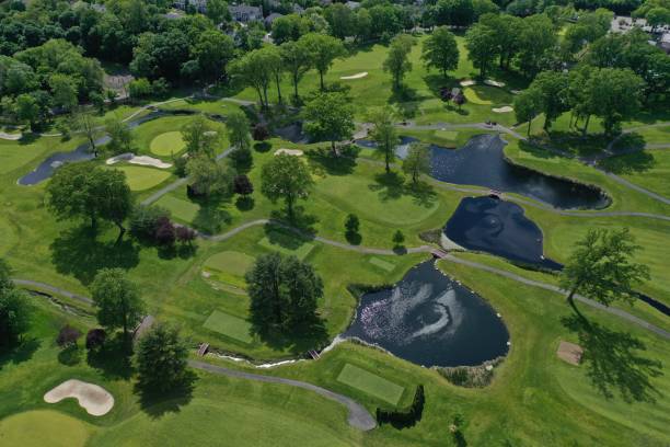 istock Aerial view of Westchester County golf course 1404576726