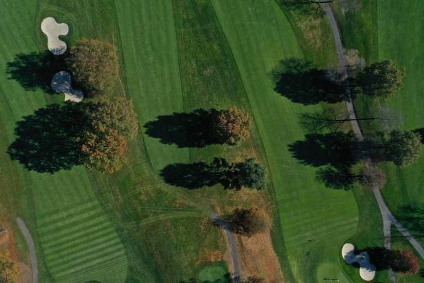 istock Aerial view of Westchester County golf course 1404576730
