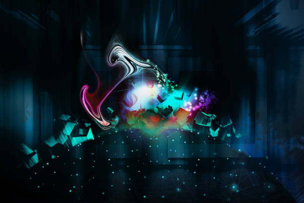 3d rendering  shiny golden trumpet isolated trasparent background