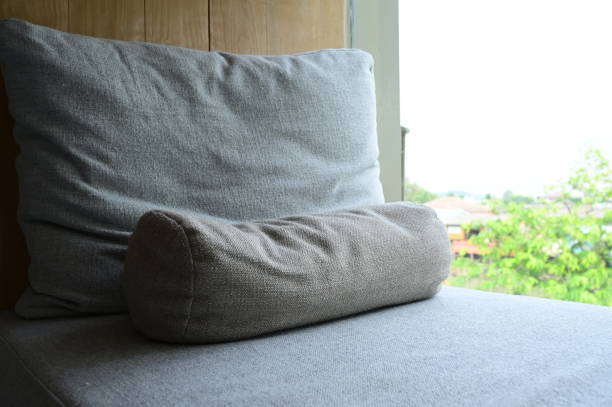 Close up of residential living room sofa
