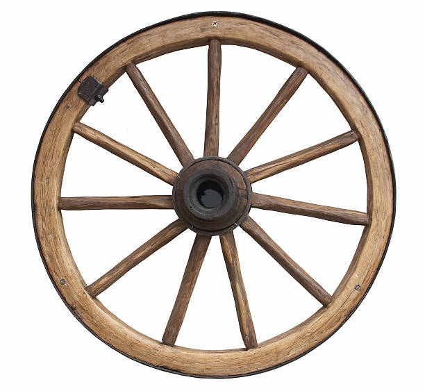old fashioned ruota - wagon wheel foto e immagini stock