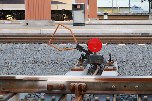 Manual Railroad Track Switch.