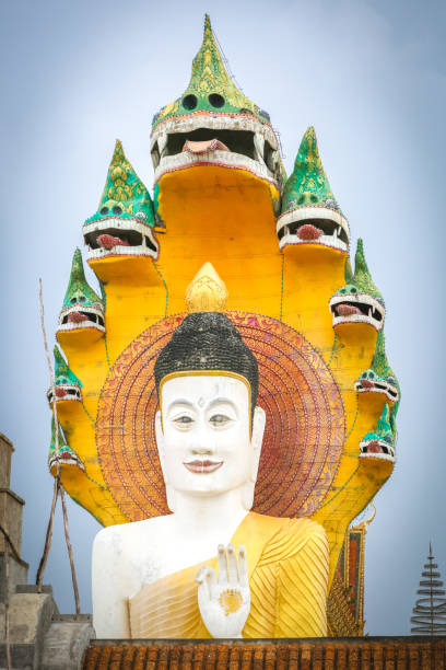 istock Big Buddha statue and Cambodia Pagoda 1404583102