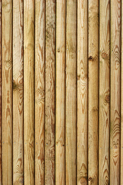 Wooden fence - portrait stock photo