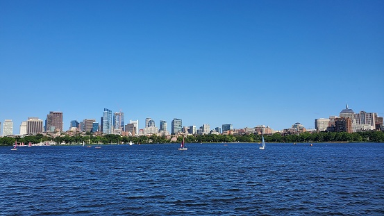 View of the Boston skyline from the Cambridge side of the Charles River