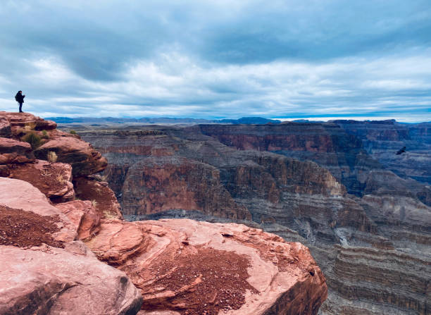istock Low angle view of rock formation in canyon 1404586730