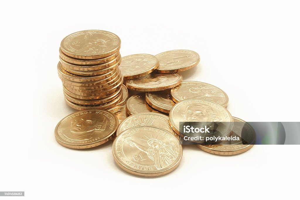 Dólar monedas de Washington - Foto de stock de Ahorros libre de derechos