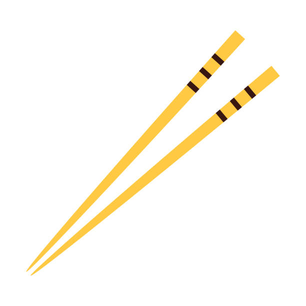 ilustrações de stock, clip art, desenhos animados e ícones de chopsticks vector. chopsticks white background. wallpaper. free space for text. copy space. - hashis