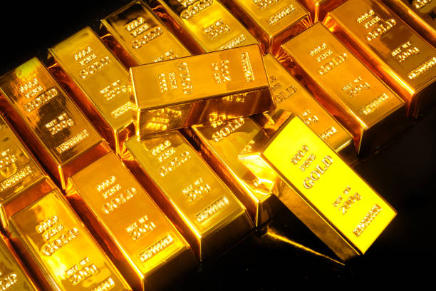 istock Gold bars on background, Business and Financial concepts. 1404592495