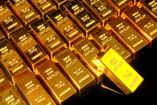 istock Gold bars on background, Business and Financial concepts. 1404592497