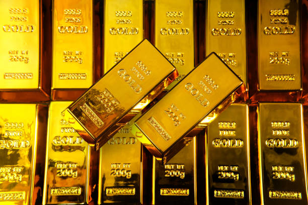 istock Gold bars on background, Business and Financial concepts. 1404592516