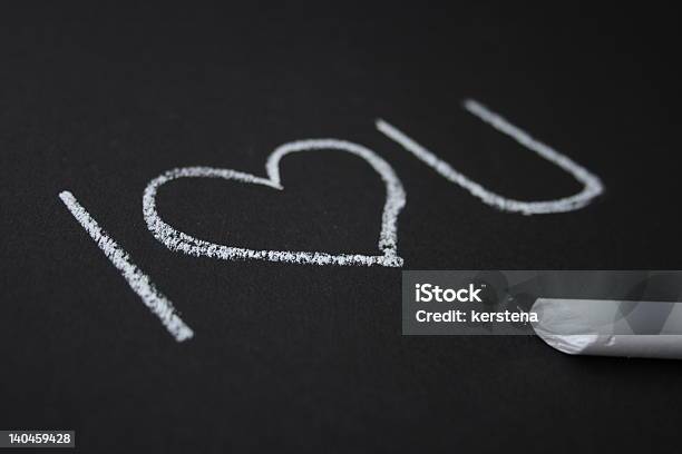 I Love You Stock Photo - Download Image Now - Black Color, Chalk - Art Equipment, Chalk Drawing