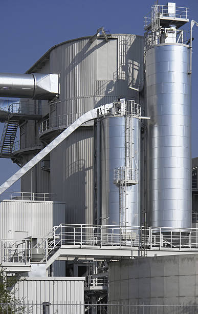 Waste incineration plant, detail stock photo