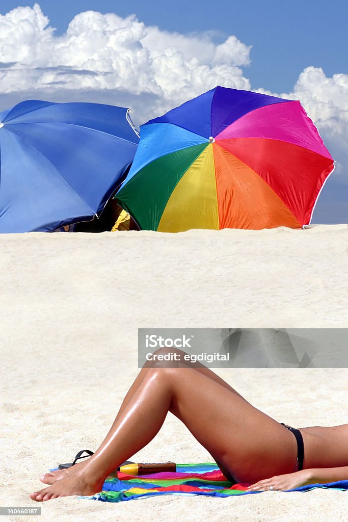 On Caribbean vacation A girl on Caribbean islands vacation Beach Stock Photo