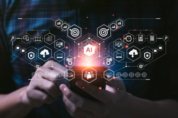 istock Businessmen experience the operation of artificial intelligence systems.(AI) Future technology virtual screen interface. Innovative IoT network connectivity, Digital transformation 1404602341
