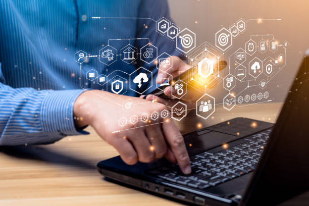istock Cyber login and password concept with a smartphone. Data protection and secure internet access cyber security. secure access to users personal information security and encryption. fingerprint 1404602402