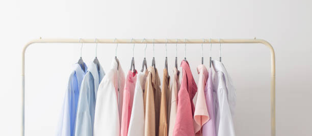 istock female  summer wardrobe in  white room 1404603451