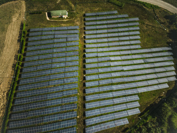 istock Green energy - Solar Panels farm 1404604818