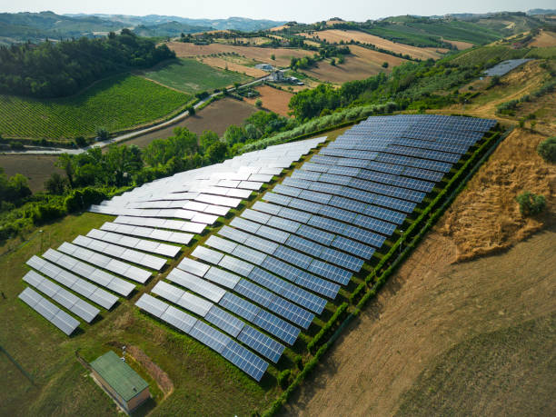 istock Green energy - Solar Panels farm 1404604850