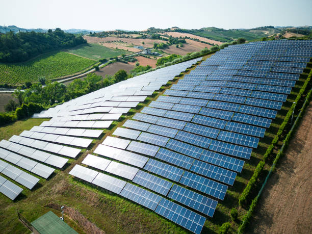 istock Green energy - Solar Panels farm 1404604921