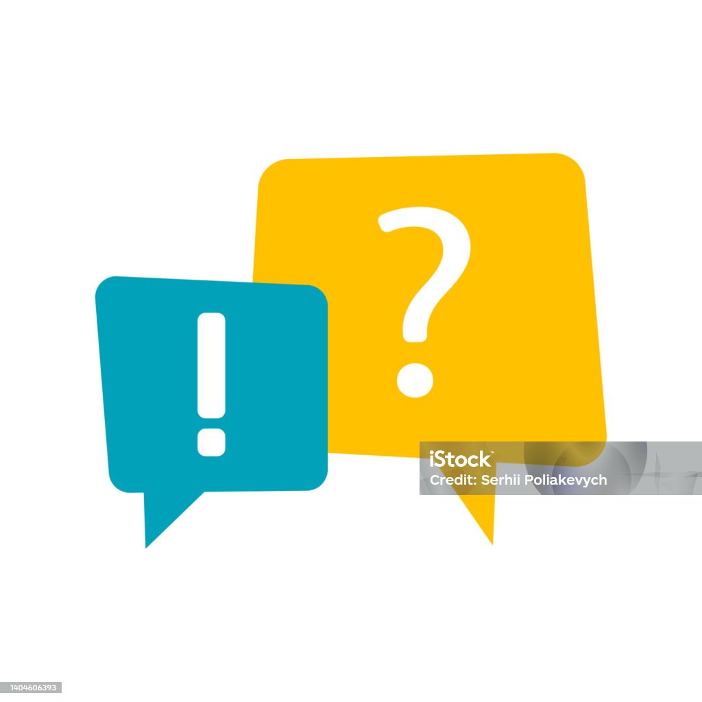 Modern Messages Exclamation Question Mark Message Bubble Faq Concept ...