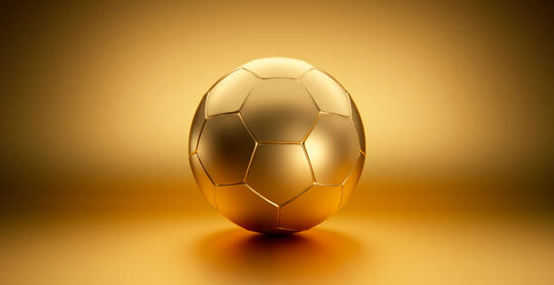 Golden Soccer stock photo