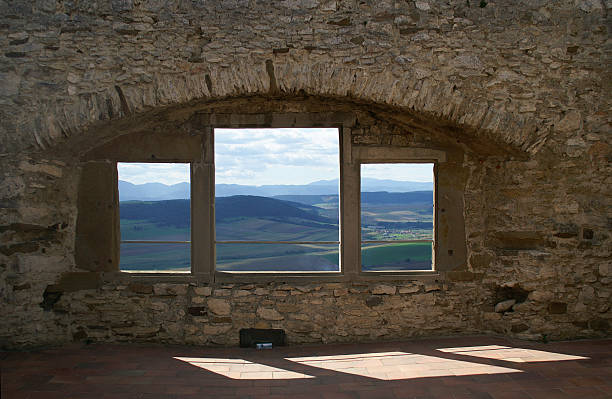 window of the castle with shadow