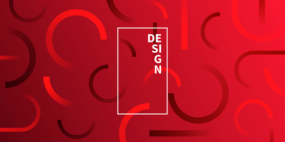 Modern and trendy abstract background with geometric shapes. This illustration can be used for your design, with space for your text (colors used: Red, Black). Vector Illustration (EPS10, well layered and grouped), wide format (2:1). Easy to edit, manipulate, resize or colorize.