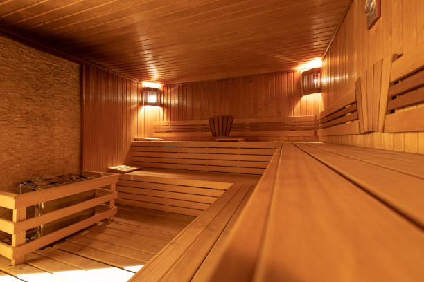 istock Interior of Finnish sauna. 1404610307