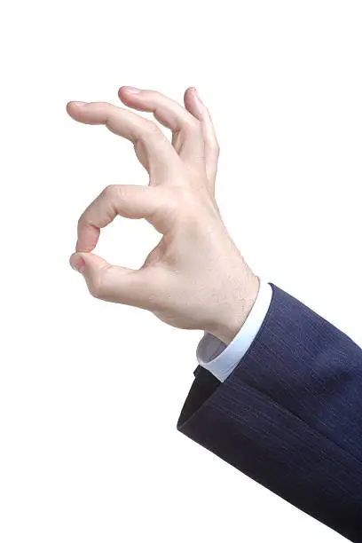Handsign - it is ok! (against white background)