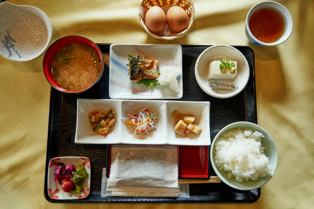 istock Breakfast at a Japanese mountain lodge 1404614355