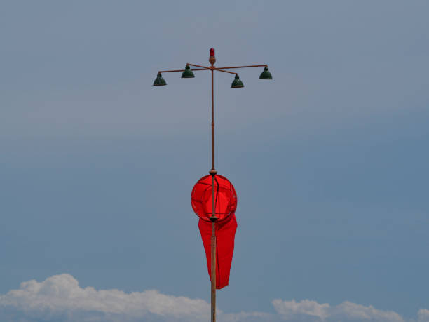 Windsock at Airport with Blue Sky Background Oregon