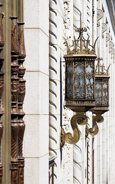 Ornate Office Building Detail stock photo