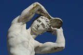 View of classic discus thrower statue
