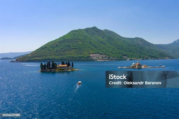The Island Of St George And The Island Of Gospa Od Skrpela Stock Photo - Download Image Now